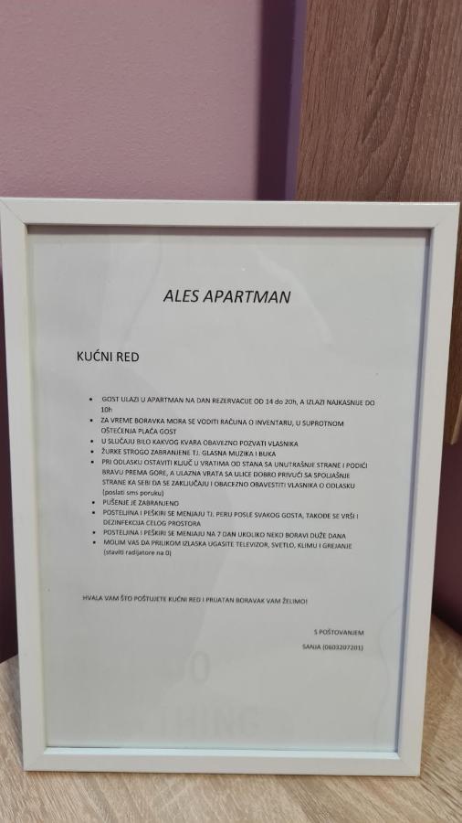 Ales Apartman Sombor Eksteriør billede